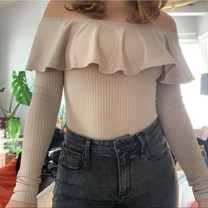 Off the shoulder body suit